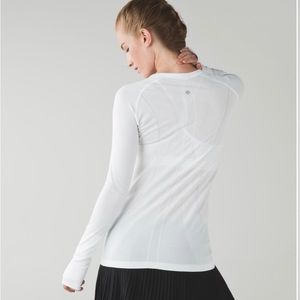 Lululemon Swiftly Tech Long Sleeve Crew NWT Sz 6 Heathered White
